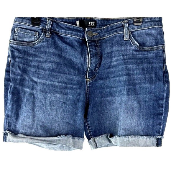 KUT from the Kloth Pants - Kut From The Kloth Womens 16W Blue Denim Shorts High Rise Katherine Boyfriend